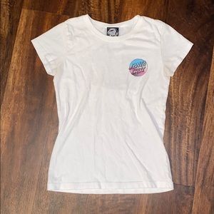 Girls White Santa Cruz T-Shirt